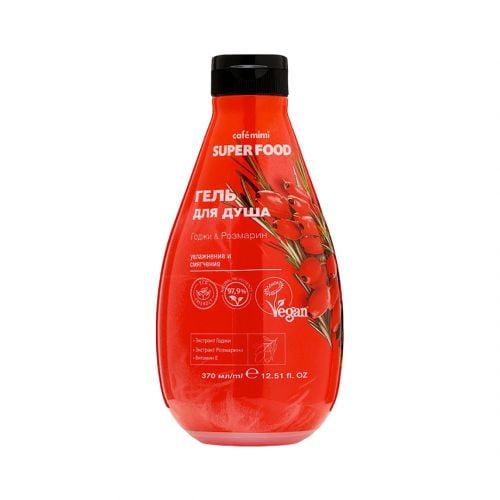 Gel tắm CAFÉMIMI dưỡng ẩm và làm mềm da Kỷ tử và Hương thảo 370ml